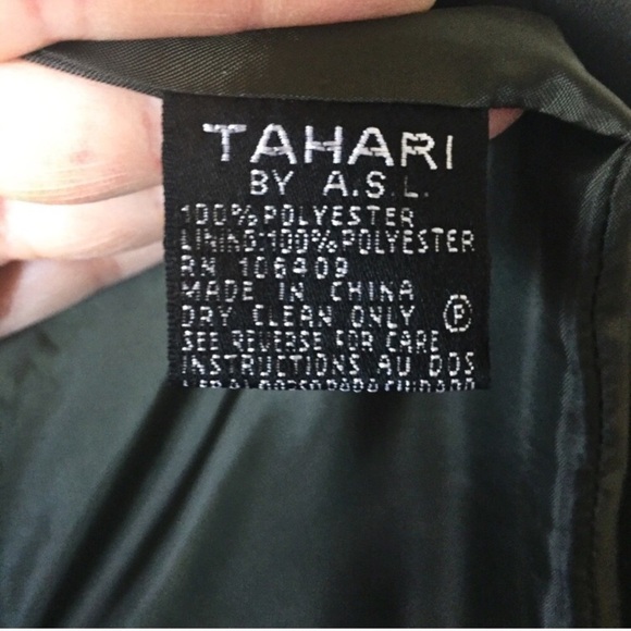 Tahari by ASL Black Long Jacket Size 8 - Picture 6 of 7